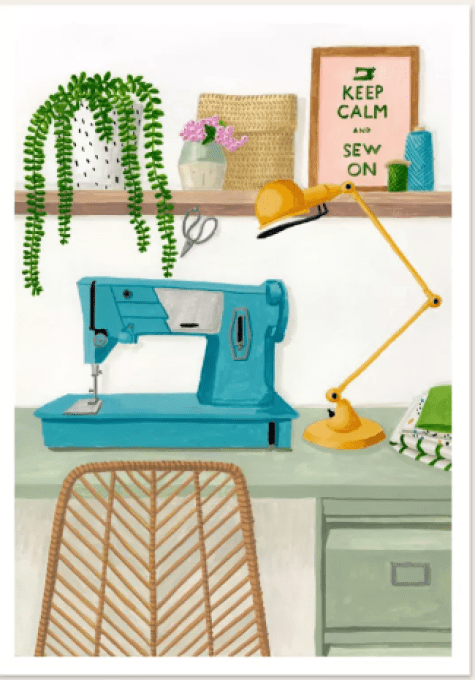 Affiche couture “Keep Calm and Sew” – illustration de Mélanie Voituriez