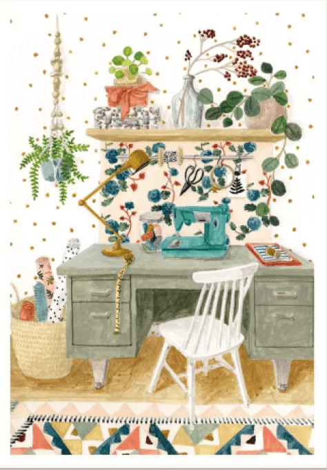 Affiche couture “L’Atelier” – décoration pour espace créatif par Mélanie Voituriez