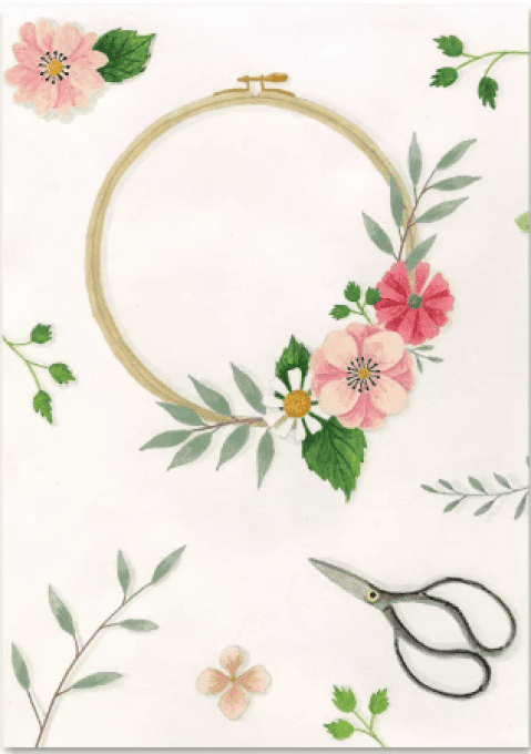 Carte postale “Délicatesse” – illustration poétique couture par Mélanie Voituriez