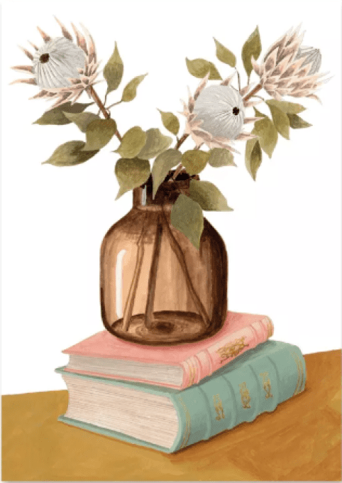 Carte postale “Protea” – illustration florale et créative par Mélanie Voituriez