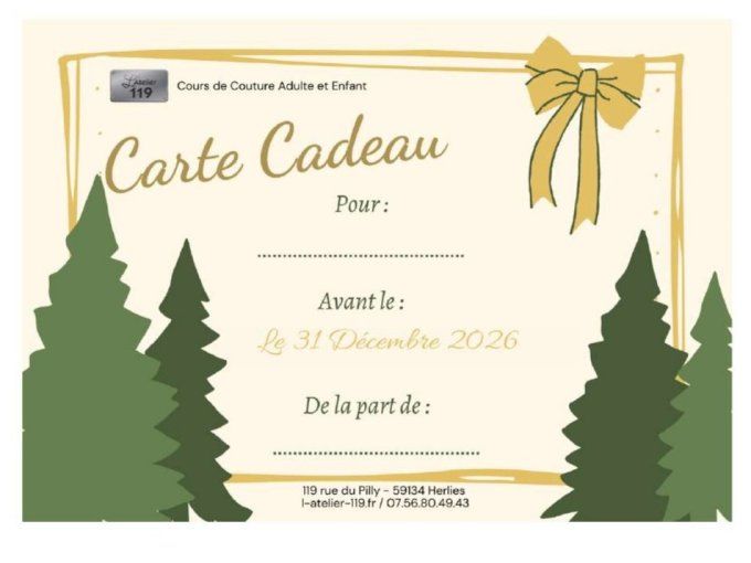 CARTE CADEAU - Idée Cadeau de Noël - 