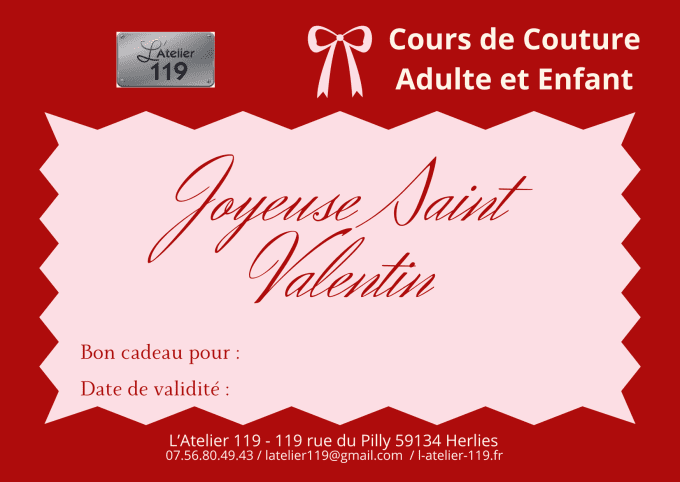 CARTE CADEAU - Idée Cadeau Saint Valentin - 