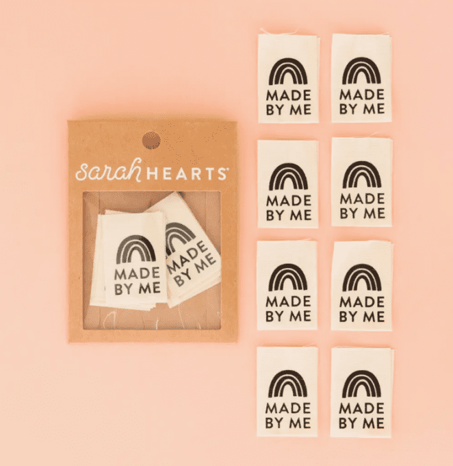 Étiquettes à coudre - arc en ciel - Made by me