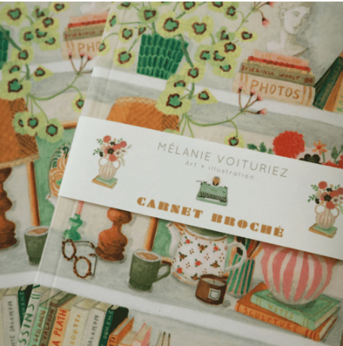 Carnet A6 illustré “Inspirations” – papeterie créative et poétique par Mélanie Voituriez