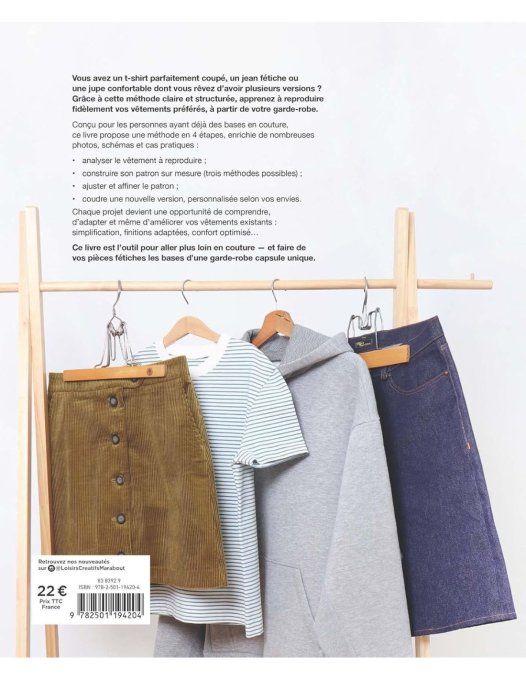 Livre couture « Copie conforme » – guide pour reproduire vos vêtements préférés