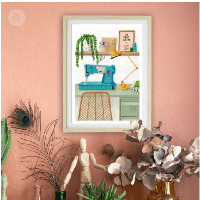 Affiche couture “Keep Calm and Sew” – illustration de Mélanie Voituriez