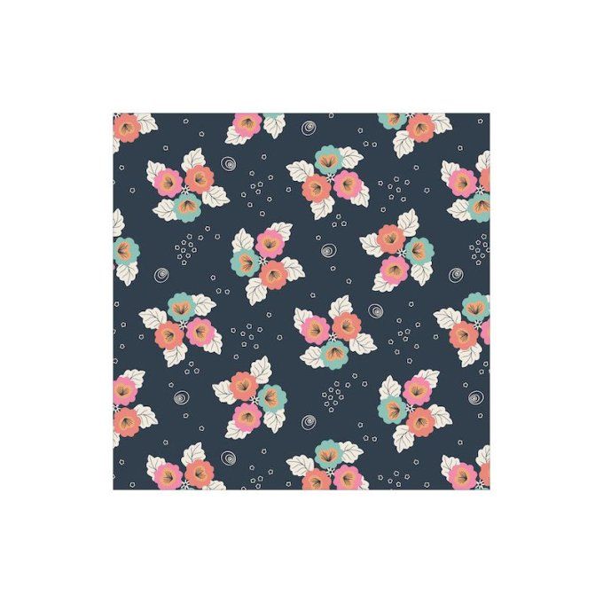 Popeline Coton Bio Tropical Garden Monsoon Blossom Cloud9 - par 50cm