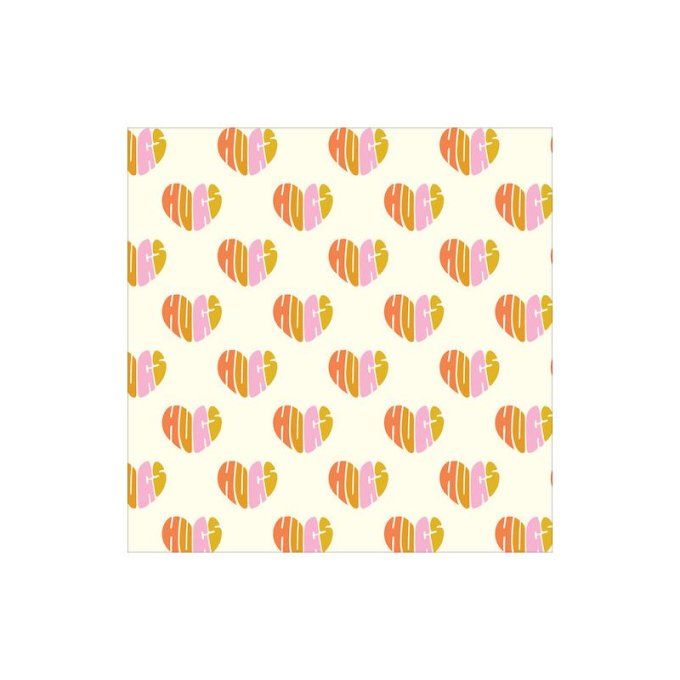 Popeline Coton Bio Universal Love Heart Hugs Cloud9 - par 50cm