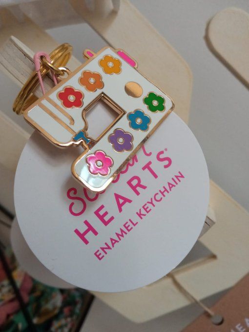 Porte-clé machine à coudre en métal – idée cadeau couture