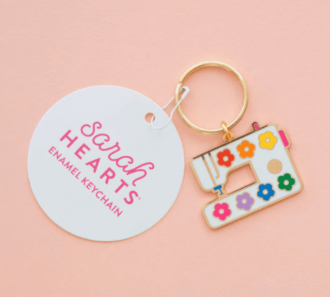 Porte-clé machine à coudre en métal – idée cadeau couture