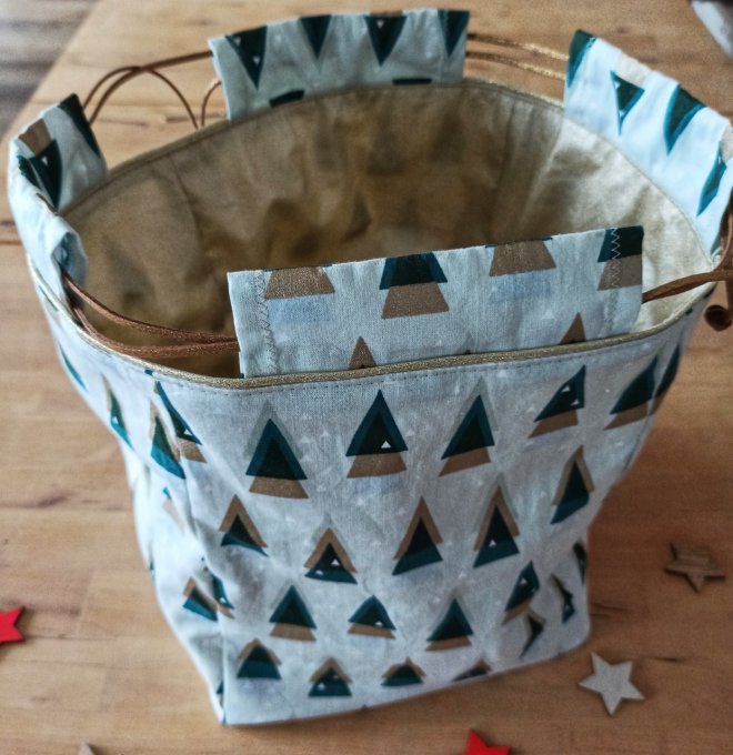 Sac Cadeau en Tissu pour Noël