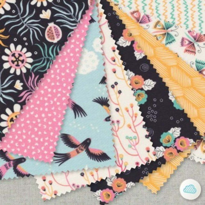 Popeline Coton Bio Tropical Garden Rhythm Cloud9 - par 50cm