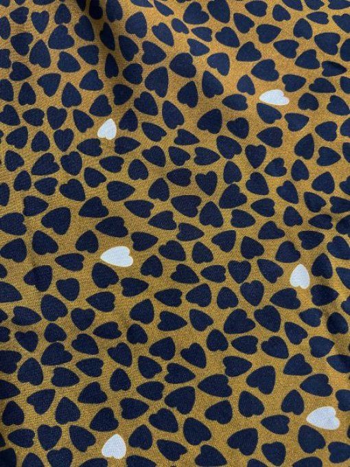	Tissu Augustine & Balthazar viscose coeurs graou - par 50cm 