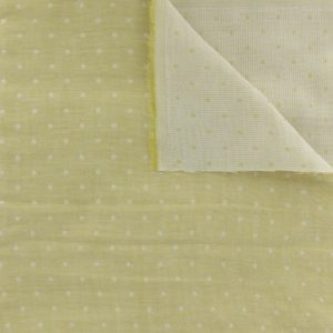 tissu double gaze chambray pois jaune copie