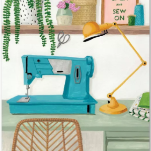 carte postale keep calm and sew couture
