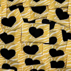 étiquette couture coeur fon zebre