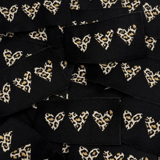 étiquette couture coeurs léopard étiquette couture coeurs léopard