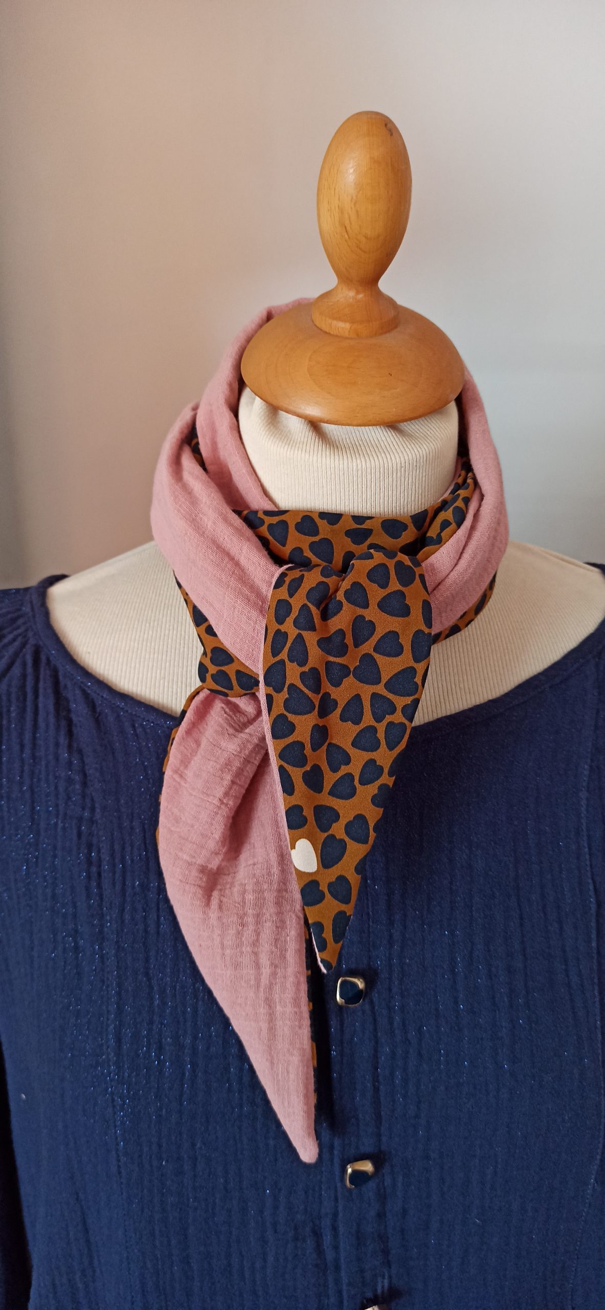 foulard sophie scarf graou double gaze rose foulard sophie scarf graou double gaze rose